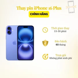 Thay pin iPhone 16 Plus chính hãng Apple