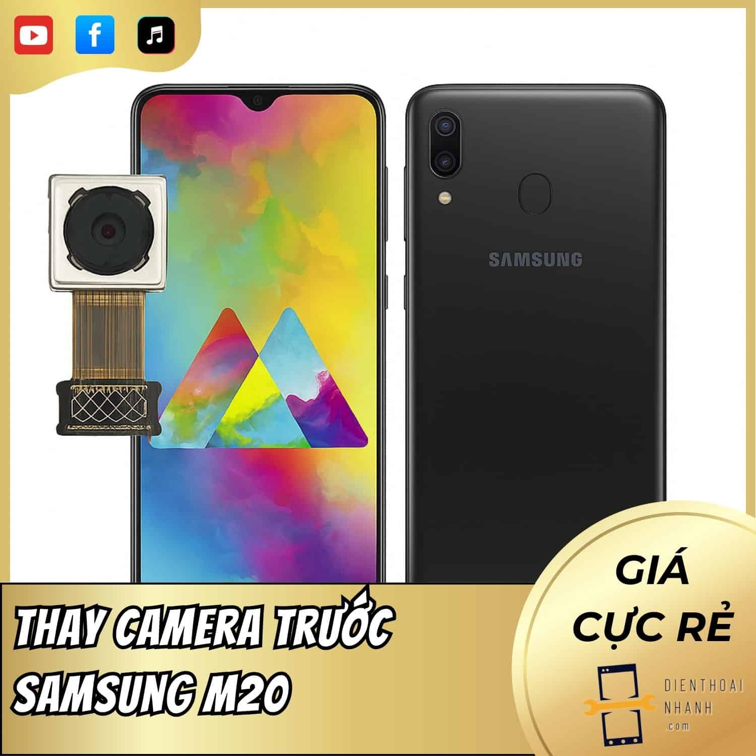 | Tháng 1 2026 Thay Camera Trước Samsung M20