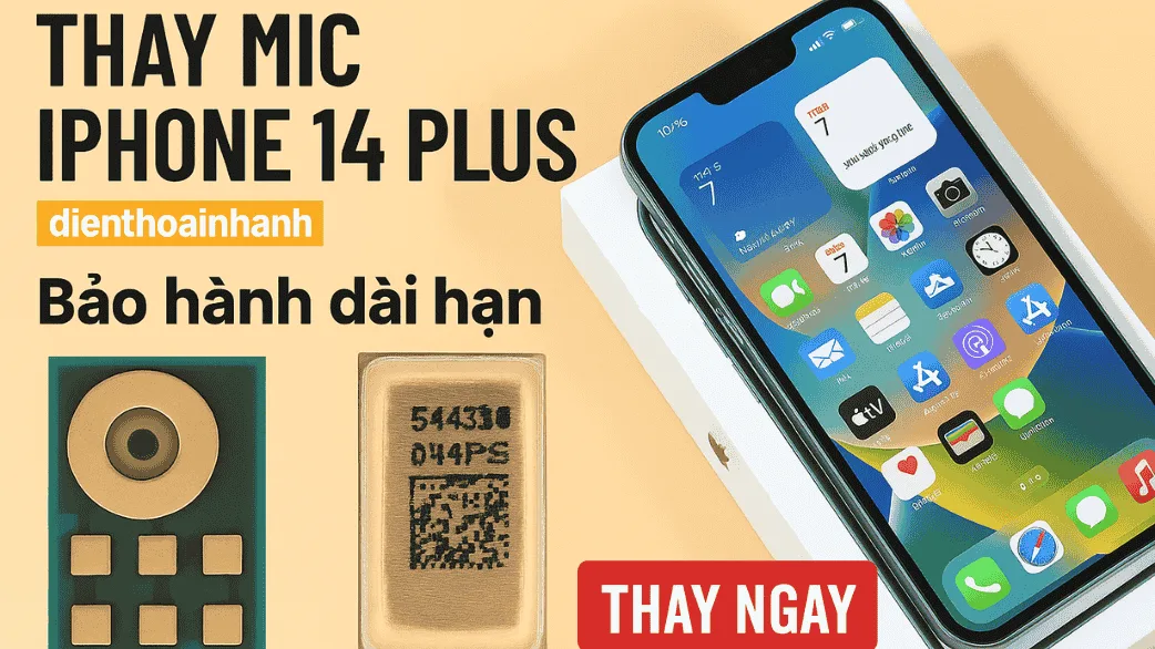 Nguyên nhân khiến mic iPhone 14 Plus bị hỏng