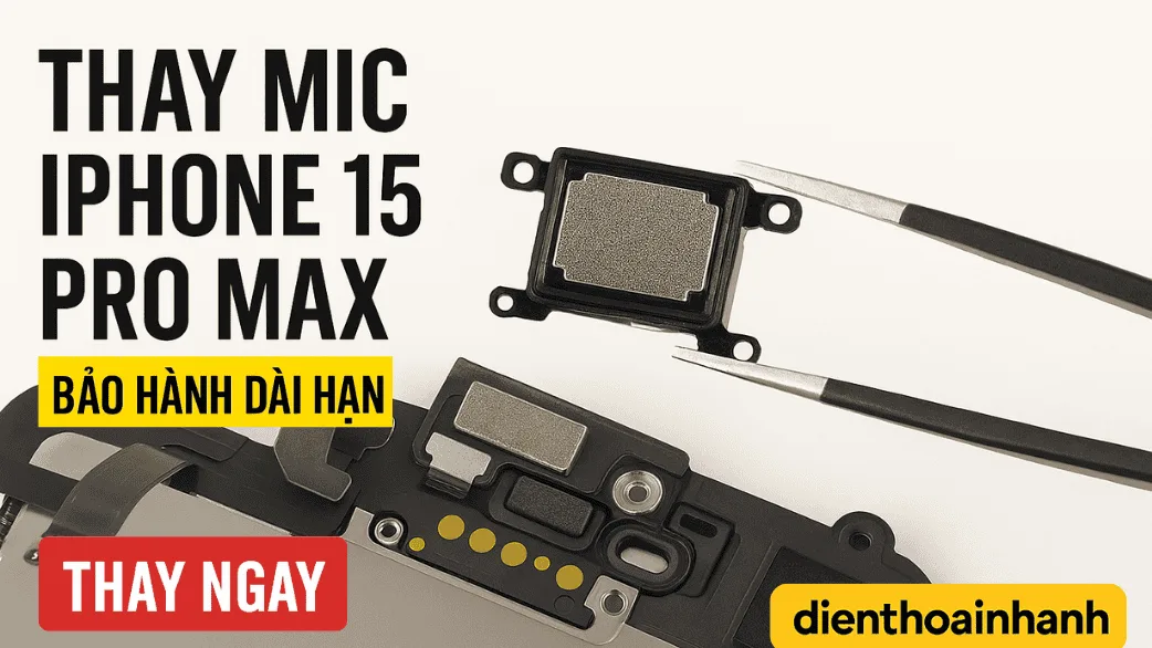 Quy trình thay mic iPhone 15 Pro Max chuyên nghiệp tại Điện Thoại Nhanh