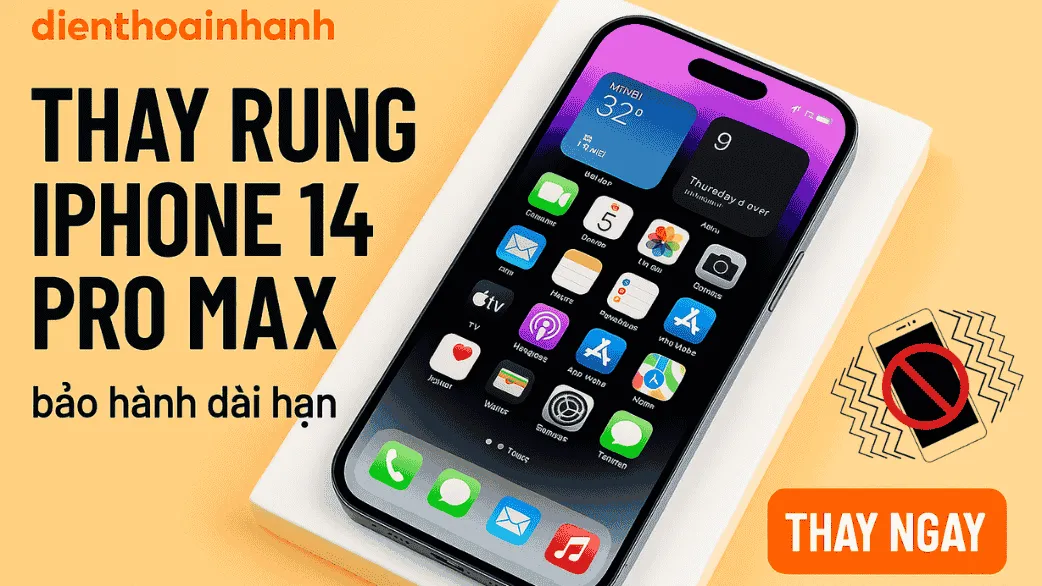 Quy Trình Thay Rung iPhone 14 Pro Max Tại Điện Thoại Nhanh