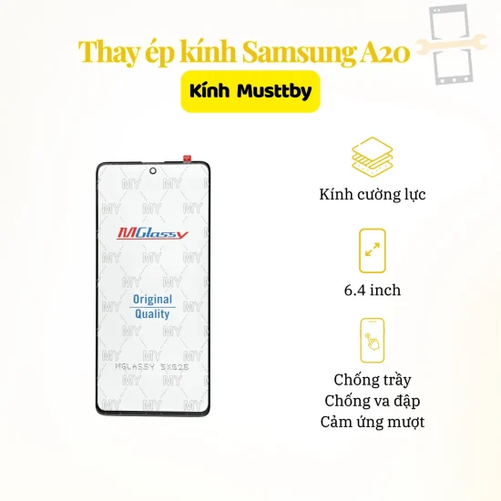 Thay ép kính Musttby Samsung A20