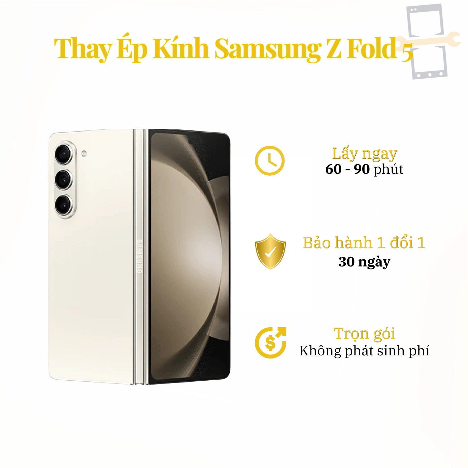 Thay Ép Kính Samsung Z Fold 5