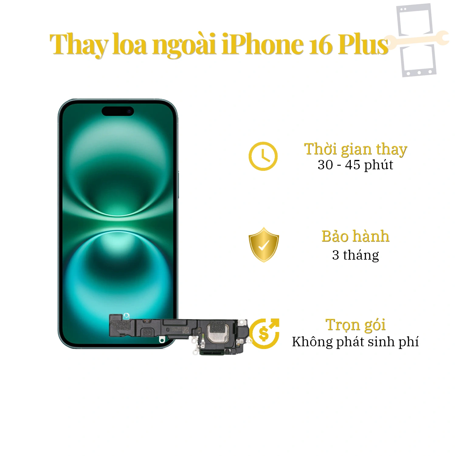 Thay Loa Ngoài iPhone 16 Plus