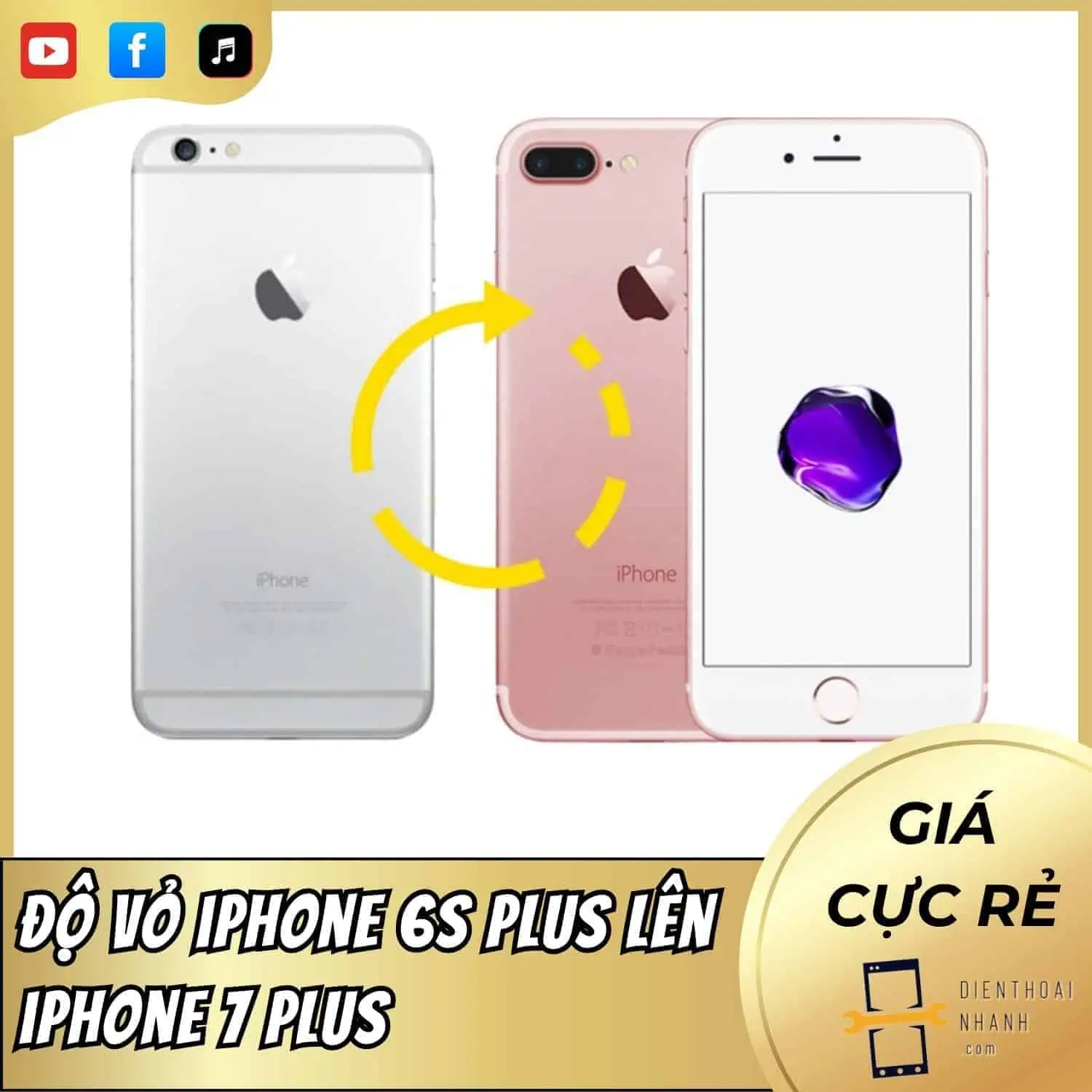 | Tháng 12 2025 Độ Vỏ iPhone 6s Plus Lên iPhone 7 Plus
