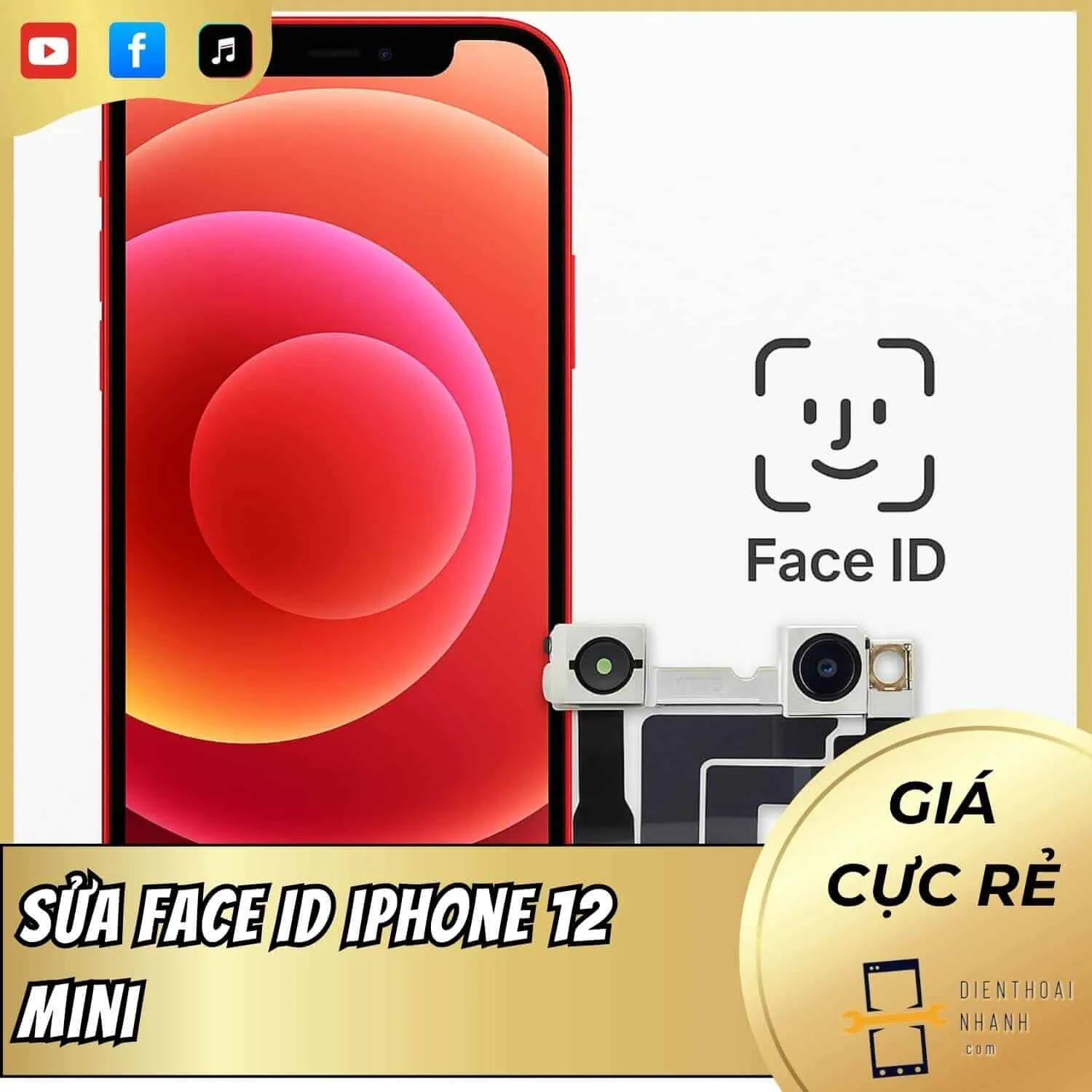 | Tháng 12 2025 Sửa Face ID iPhone 12 Mini An Toàn - Không Phát Sinh Lỗi