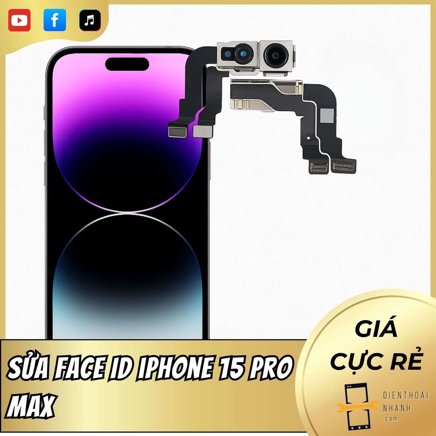 | Tháng 12 2025 Sửa Face ID iPhone 15 Pro Max