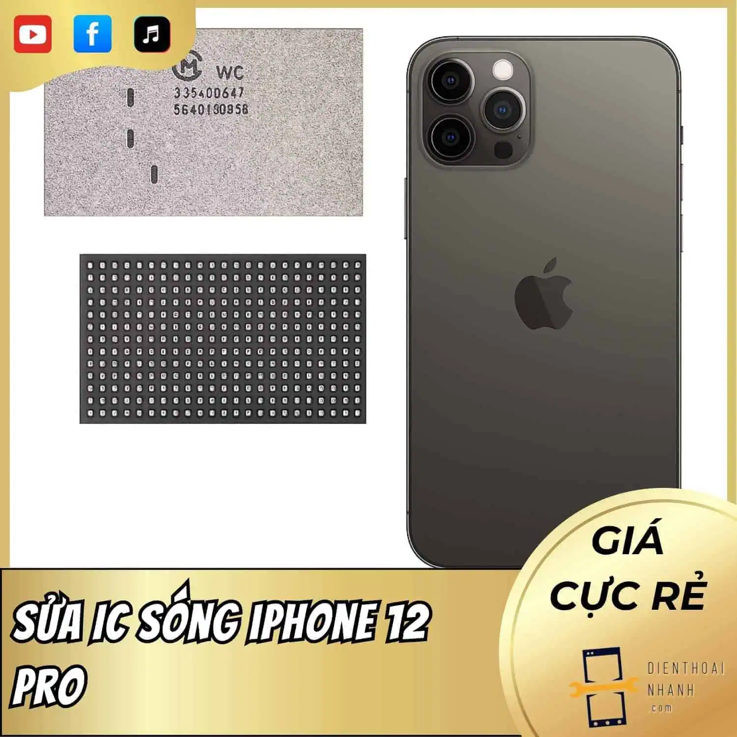 | Tháng 1 2026 Sửa IC Sóng iPhone 12 Pro