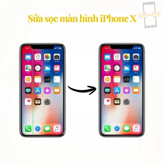 Sửa lỗi sọc màn hình iPhone X