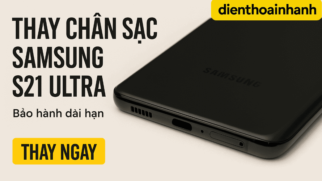 Thay Chân Sạc Samsung S21 Ultra – Cứu Pin, Sống Lại Máy!