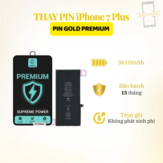 Thay pin Gold Premium iPhone 7 Plus