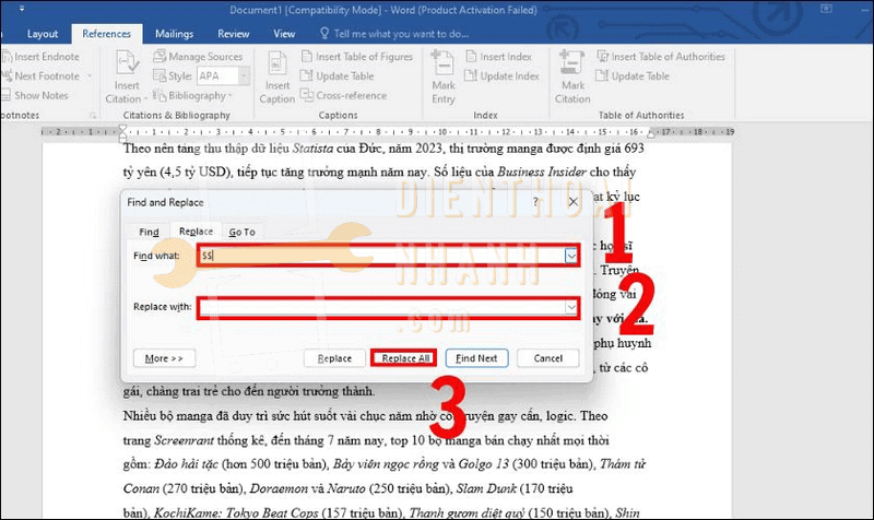 Loại bỏ ký tự lạ trong văn bản Word