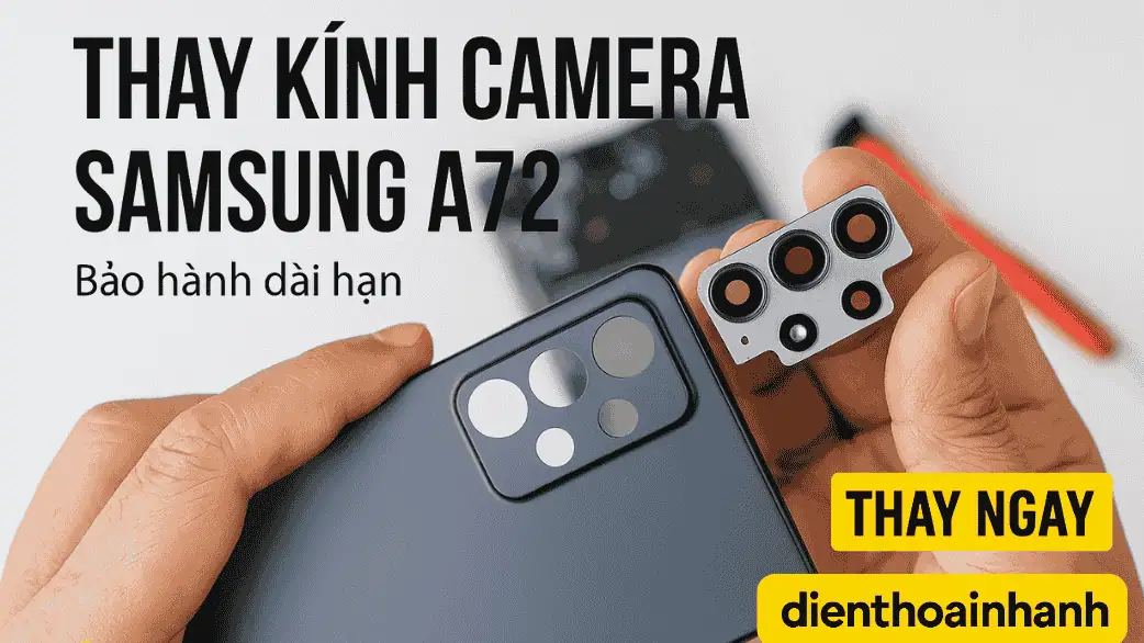 So sánh kính camera Samsung A72 zin chính hãng và kính linh kiện
