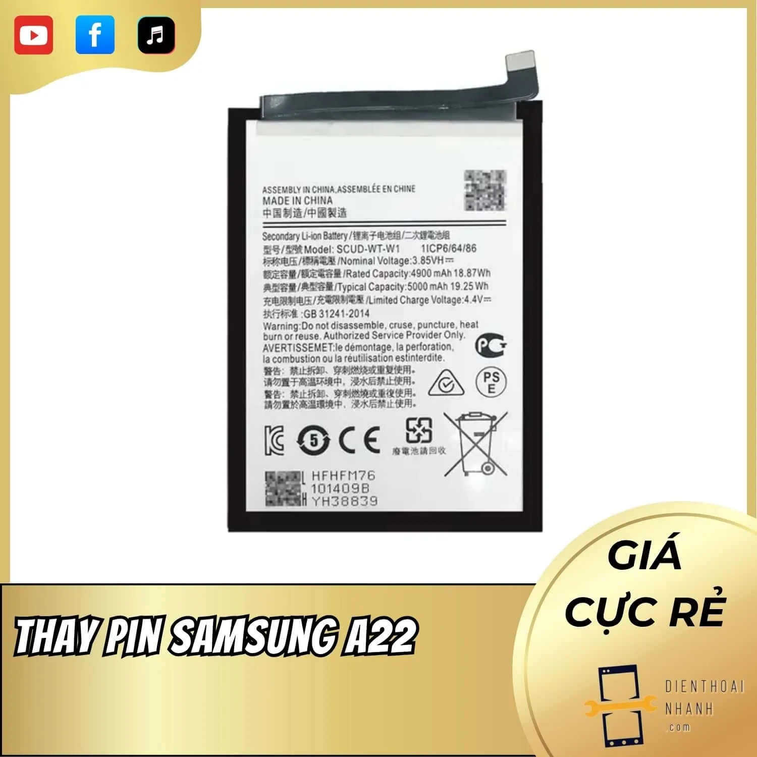 | Tháng mười một 2025 Thay Pin Samsung A22 Nhanh, Giá Tốt - Bảo Hành 12 Tháng