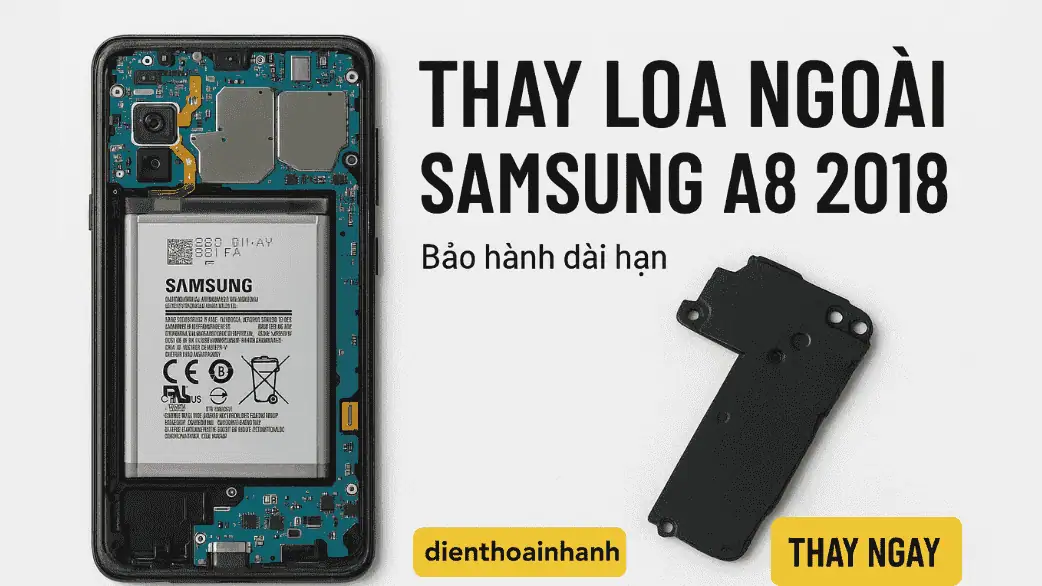Cách kiểm tra loa ngoài Samsung A8 2018 sau khi thay