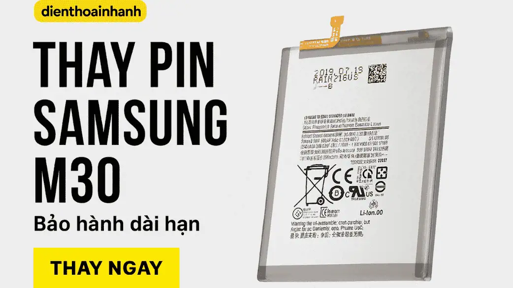 Thay Pin Samsung M30s Chính Hãng, Giá Rẻ, Lấy Ngay