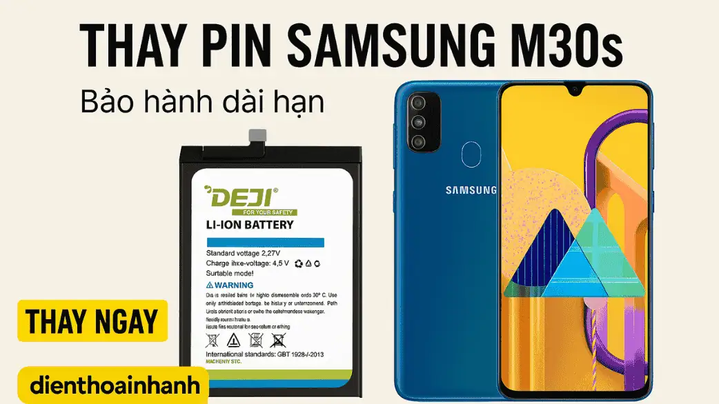 Bảng giá và chính sách bảo hành khi thay pin Samsung M30