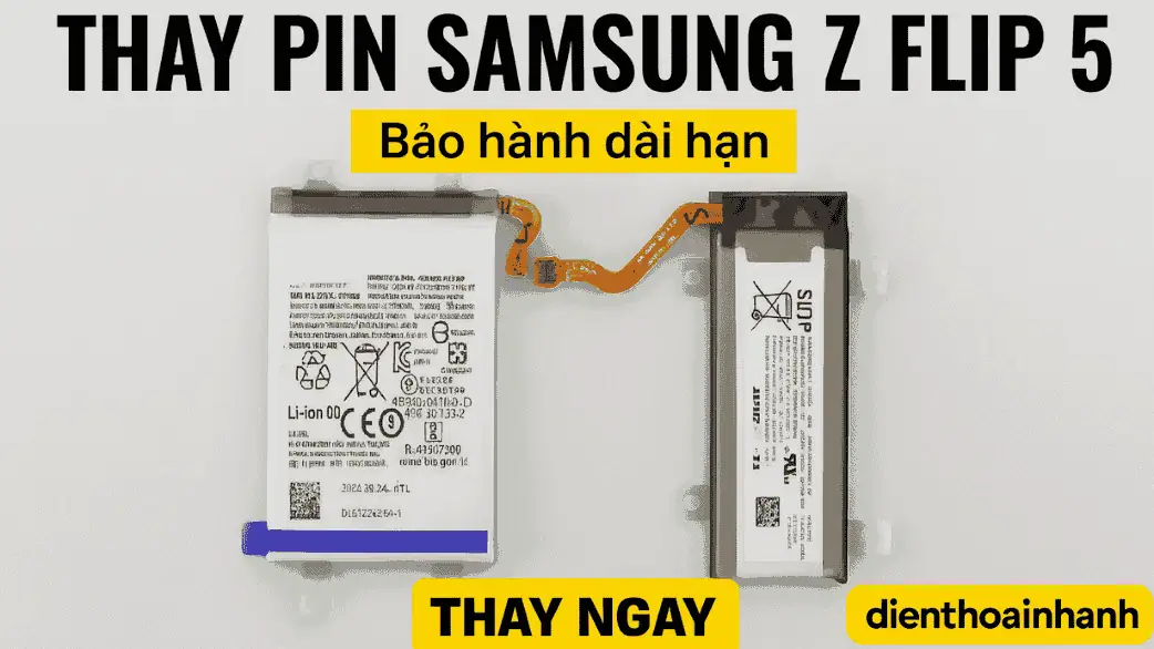 Bảng giá thay pin Samsung Z Flip 5 tại Điện Thoại Nhanh