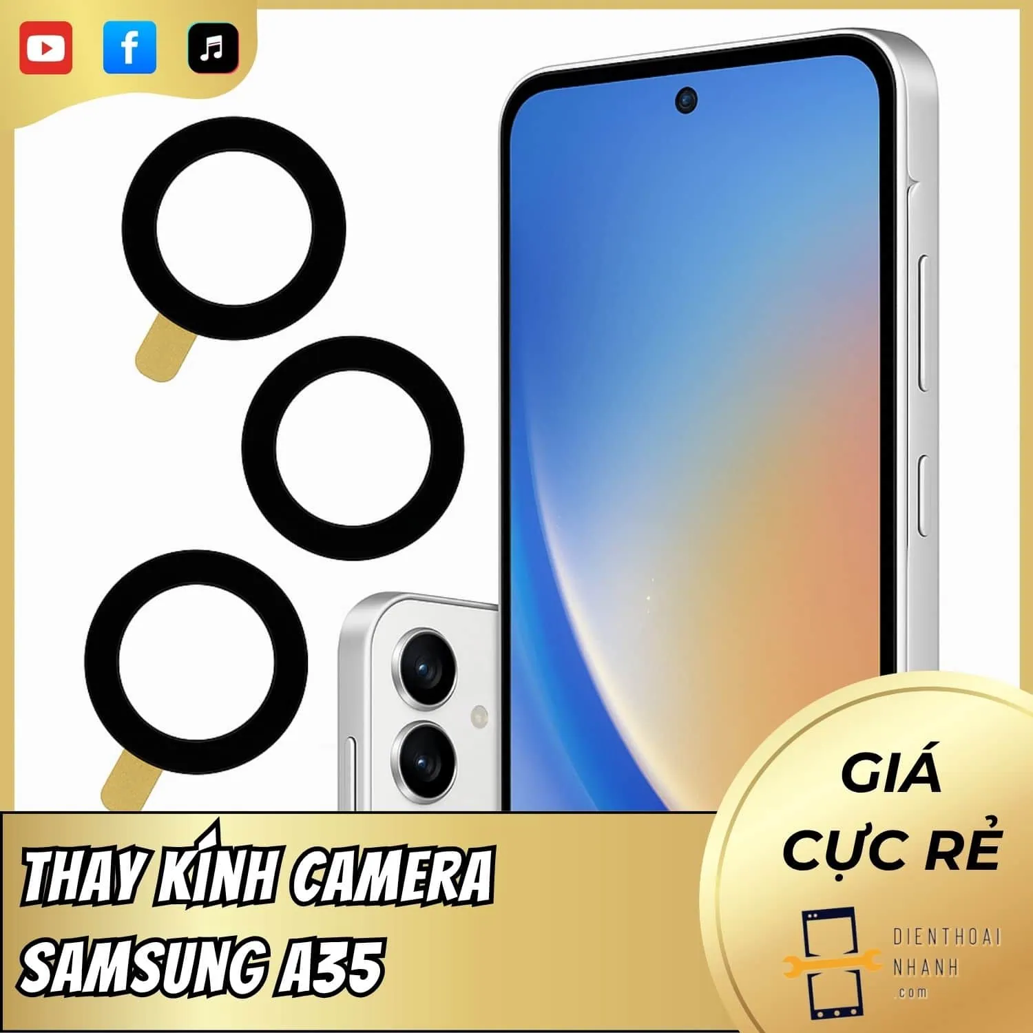 | Tháng mười một 2025 Thay Kính Camera Samsung A35