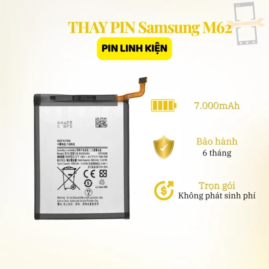 Thay Pin Samsung M62 linh kiện