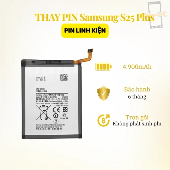 Thay Pin Samsung S25 Plus linh kiện
