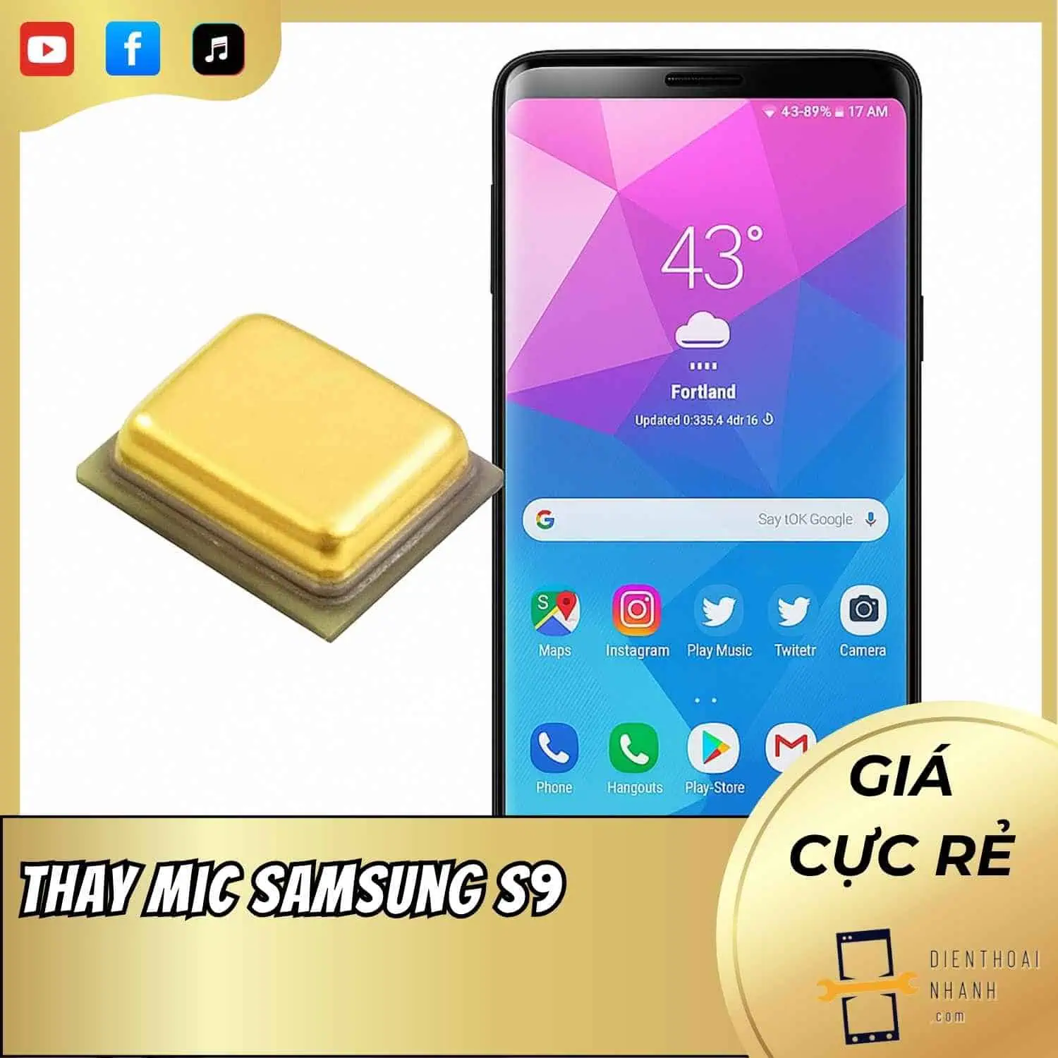 | Tháng 1 2026 Thay Mic Samsung S9 Uy Tín, Nhanh Chóng Tại TP.HCM