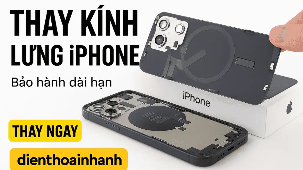 Quy trình thay kính lưng iPhone tại Điện Thoại Nhanh