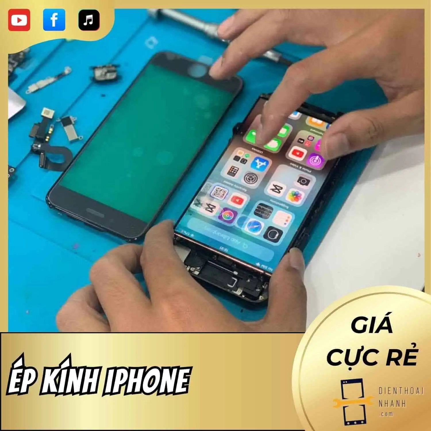 Bảng giá thay mặt kính iPhone mới nhất tại Điện Thoại Nhanh