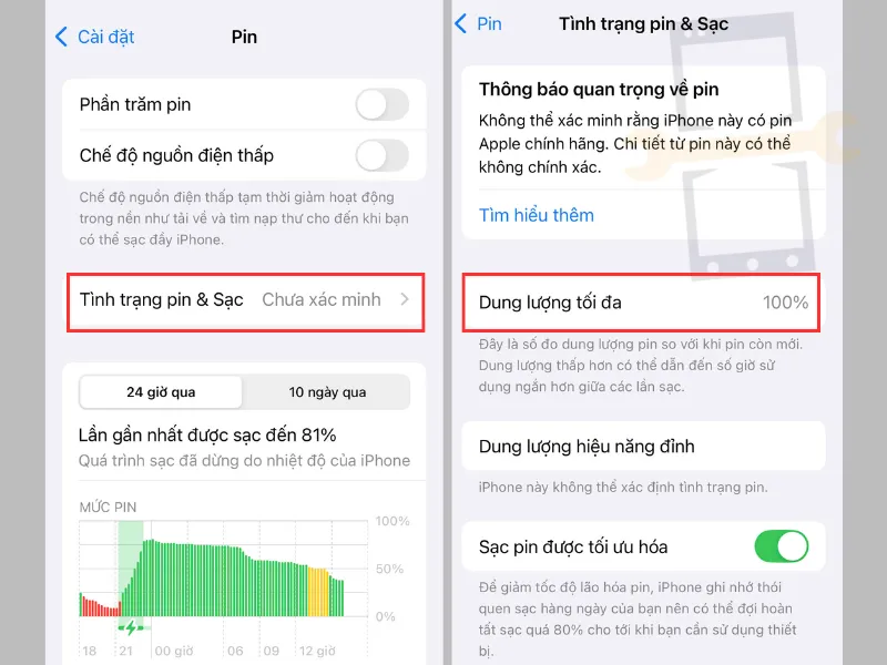 Dung lượng pin iPhone XR bao nhiêu thì thay?