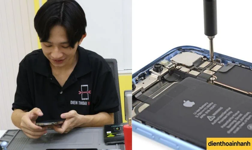 Quy trình thay pin 5 bước chuyên nghiệp, minh bạch tại Điện Thoại Nhanh