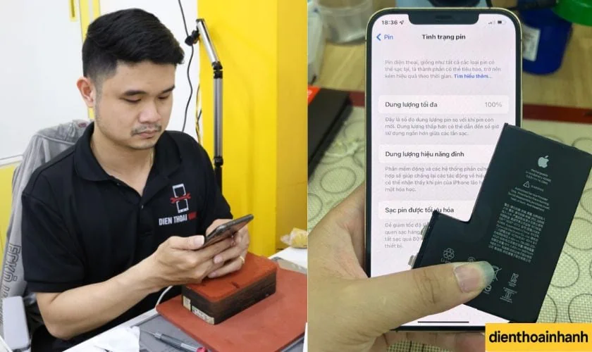 Quy trình thay pin chuyên nghiệp tại Điện Thoại Nhanh