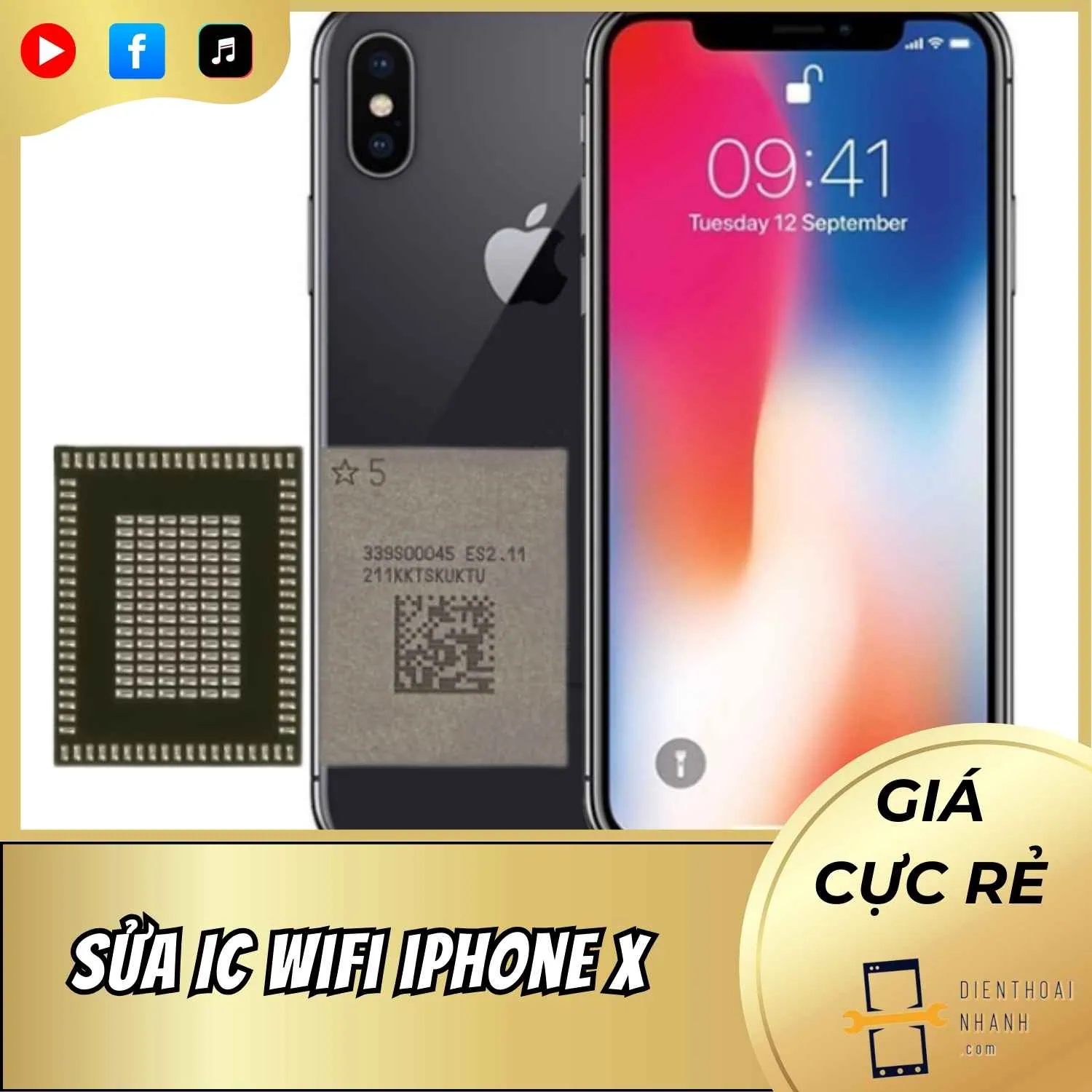 | Tháng 12 2025 Sửa IC Wifi iPhone X