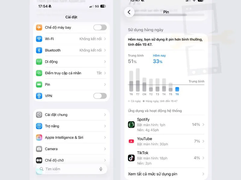Kiểm soát thời lượng sử dụng pin iPhone