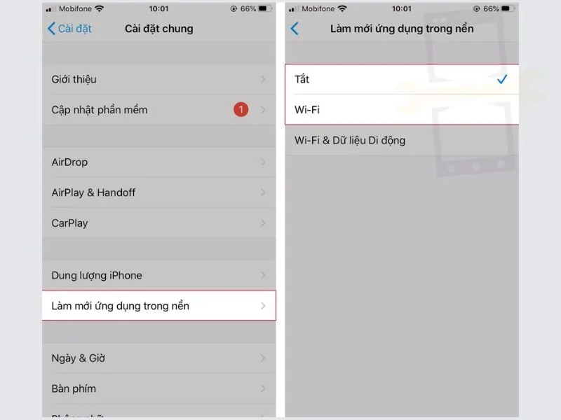 Ngắt kết nối khi không sử dụng trên iPhone