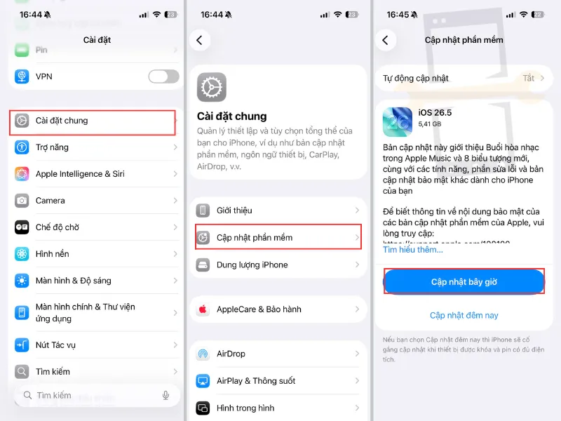 Cập nhật iOS