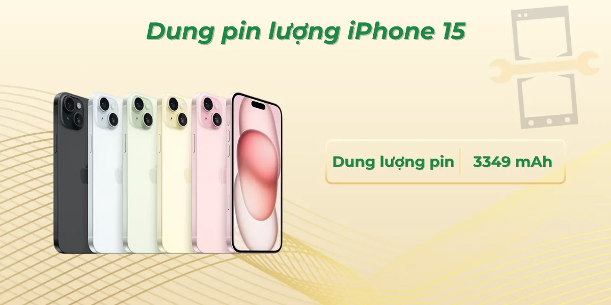 Dung lượng pin iPhone 15