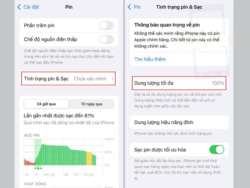 Dung lượng pin iPhone 8 Plus bao nhiêu thì thay?