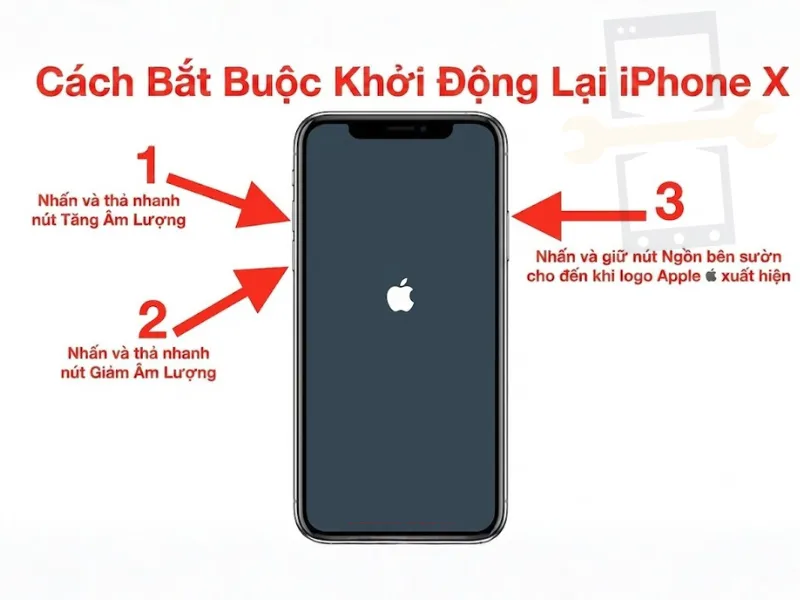 Khởi động lại bắt buộc cho iPhone X
