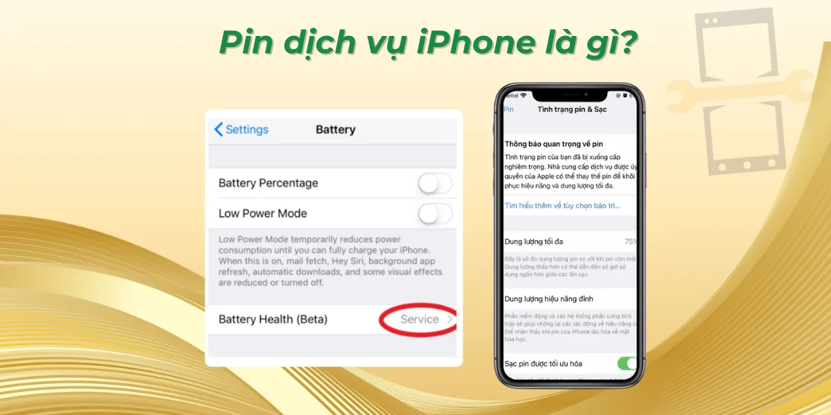 Pin dịch vụ iPhone là gì?