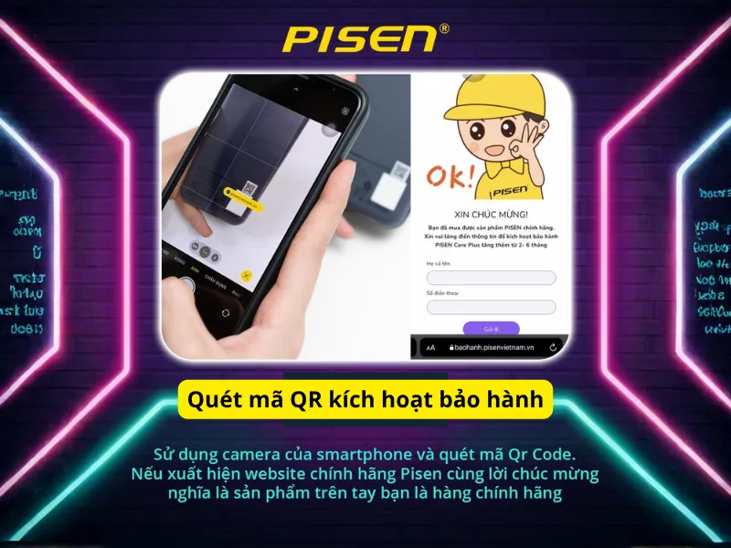 Quét mã QR kích hoạt bảo hành
