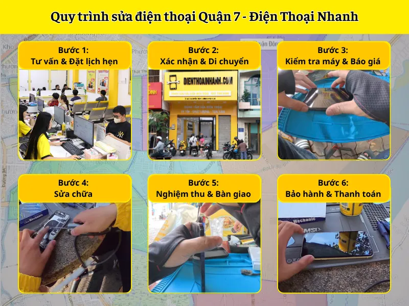 | Tháng 6 2026 Quy trình sửa điện thoại Quận 7