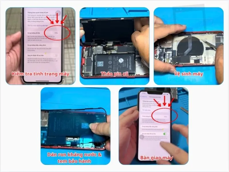 Quy trình thay pin tại Điện Thoại Nhanh