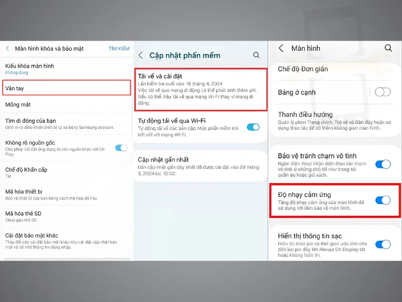 Cách xử lý A50 ép kính mất vân tay