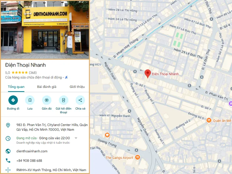 Chi nhánh Gó Vấp Điện Thoại Nhanh