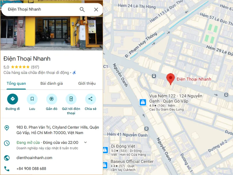 Địa chỉ ép kính điện thoại Gò Vấp uy tín