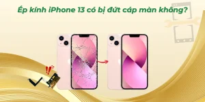 Ép kính iPhone 13 có bị đứt cáp màn không?