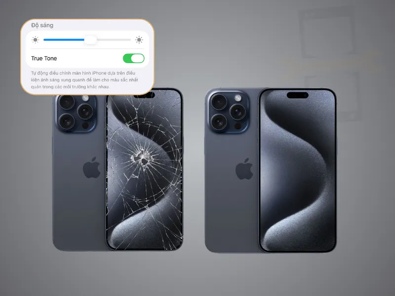 Ép kính iPhone 15 Pro Max có bị mất tính năng True Tone không?