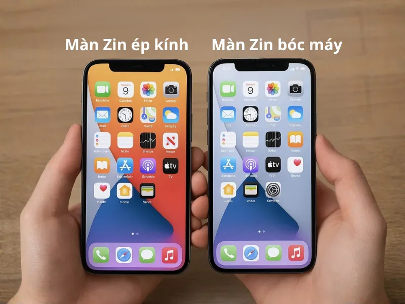 Hướng dẫn nhận biết màn Zin bóc máy và Zin ép kính