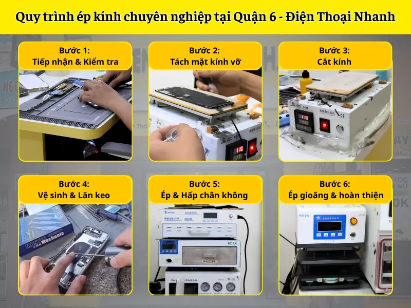 Quy trình thay ép kính chuyên nghiệp