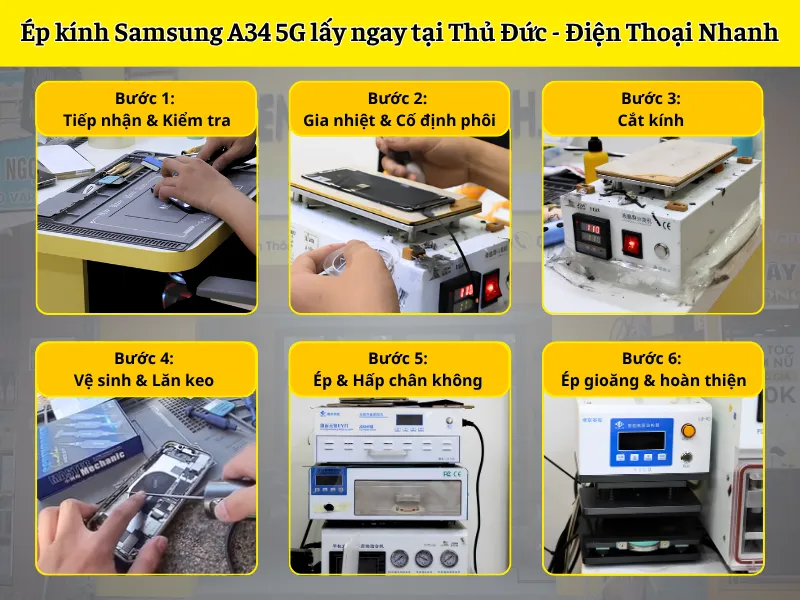 Quy trình thay ép kính chuyên nghiệp